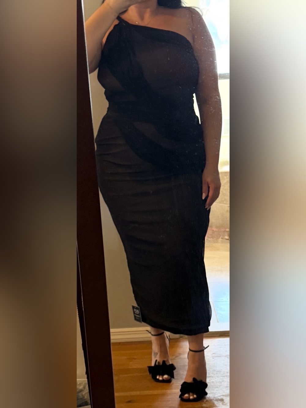 Black Alari One Shoulder Maxi Dress